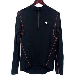 Bontrager B3 1/4 Zip Merino Wool Baselayer Mens L Black Long Sleeve